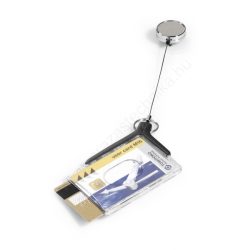   Azonosítókártya tartó (8308-58) De Luxe DUO, krómozott kihúzható