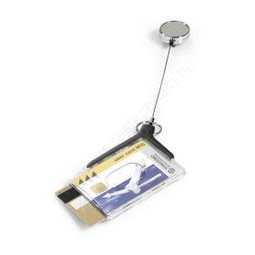   Azonosítókártya tartó (8308-58) De Luxe DUO, krómozott kihúzható