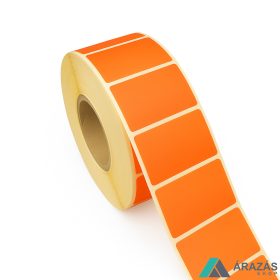 50x25mm TT papír címke (1.000db/tek) -  fluo NARANCS