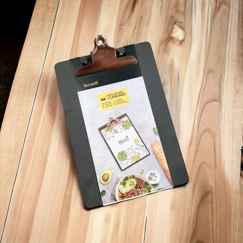 Felírótábla, csíptetős menütartó A4 Style - (MC-CBA4-BR)