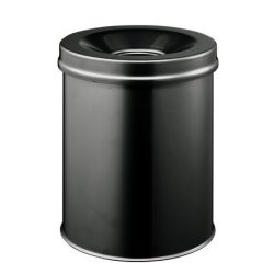   Szemetes SAFE 15L (3305-01) acél TŰZbiztos hulladékgyűjtő - fekete