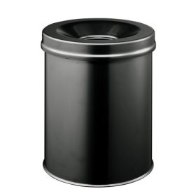   Szemetes SAFE 15L (3305-01) acél TŰZbiztos hulladékgyűjtő - fekete