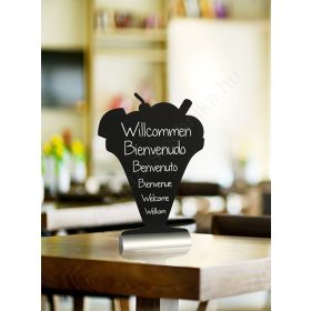   Menütartó krétás - FAGYLALT sziluett - alumínium talp Securit® (FBTA-ICECREAM)