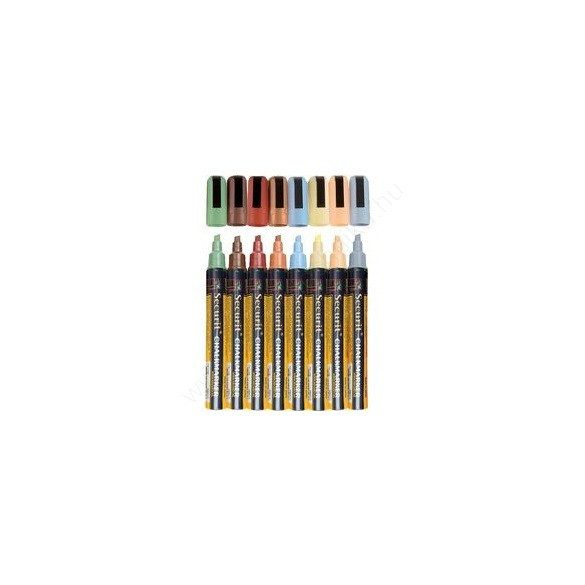 Krétamarker SMA510-V8-ET (2-6mm vágott hegy) FÖLD színek - vízzel lemosható