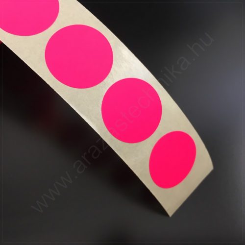20mm körcímke FLUO PINK (1.000 db/tek)