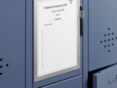 Duraframe NOTE Magnetic A4 - ezüst (4989-23) jegyzettartó, takarítási naplóhoz