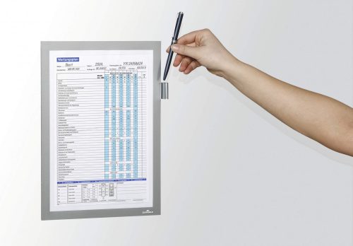 Duraframe NOTE Magnetic A4 - ezüst (4989-23) jegyzettartó, takarítási naplóhoz