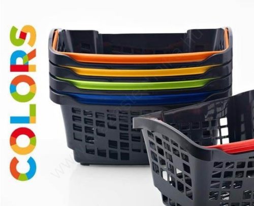 Bevásárló kosár 20L - Design COLOR - NARANCS fül