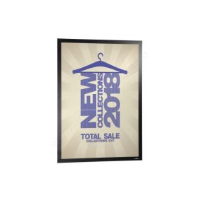   Duraframe® POSTER B2 - fekete 50x70cm infokeret (5054-01) öntapadó hátlap