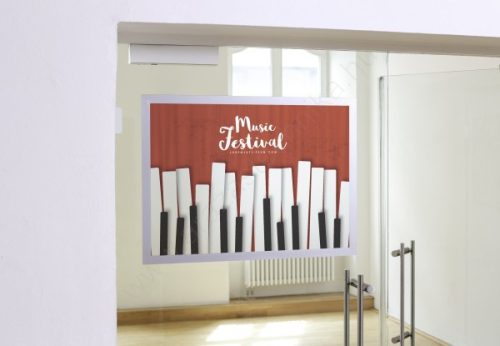 Duraframe® POSTER B2 - ezüst 50x70cm infokeret (5054-23) öntapadó hátlap