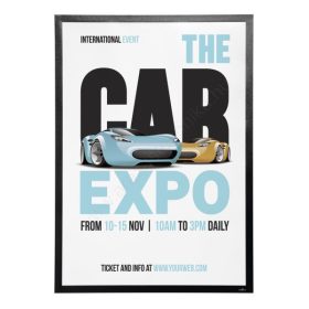   Duraframe® POSTER B1 - fekete 70x100cm infokeret (5056-01) öntapadó hátlap