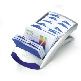   VISIFIX® DESK VEGAS lapozható asztali névjegytartó 241323 - ezüst