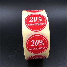 30mm körcímke -20% kedvezmény