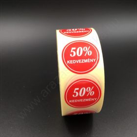 30mm körcímke -50% kedvezmény (1.000db)