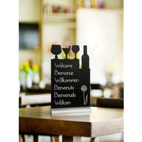   Menütartó krétás - KOKTÉL sziluett - alumínium talp Securit® (FBTA-COCKTAIL)