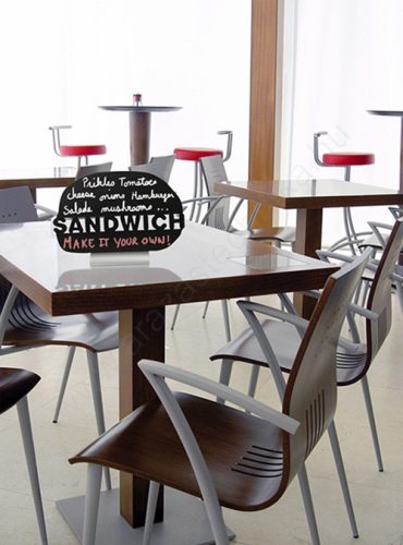 Menütartó krétás - SANDWICH sziluett - alumínium talp Securit® (FBTA-SANDWICH)
