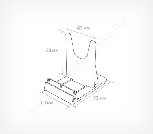 Termékbemutató tartó 93x60mm