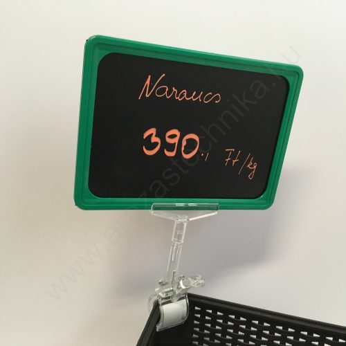 Zöldséges krétatábla  szett:  A5 keret + krétatábla + 12cm magas csipesz
