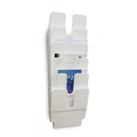   Prospektustartó fali A4 álló - FLEXIPLUS 6 rekeszes (1700008011) FEHÉR