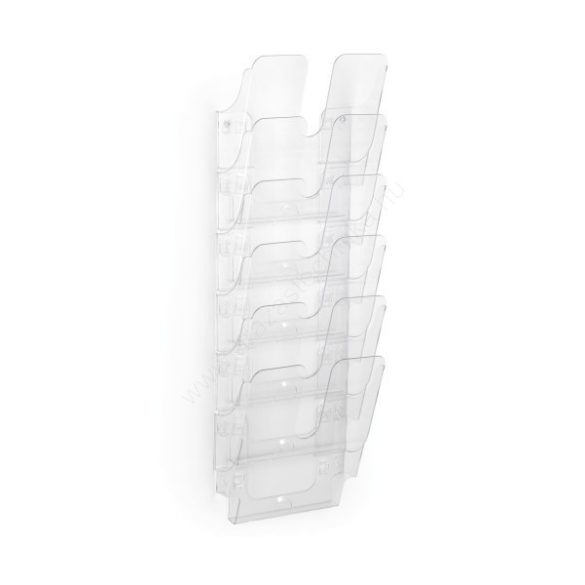Prospektustartó fali A4 álló - FLEXIPLUS 6 rekeszes (1700008011) FEHÉR