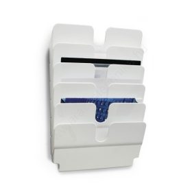   Prospektustartó fali A4 fekvő - FLEXIPLUS 6 rekeszes (1700014011) FEHÉR