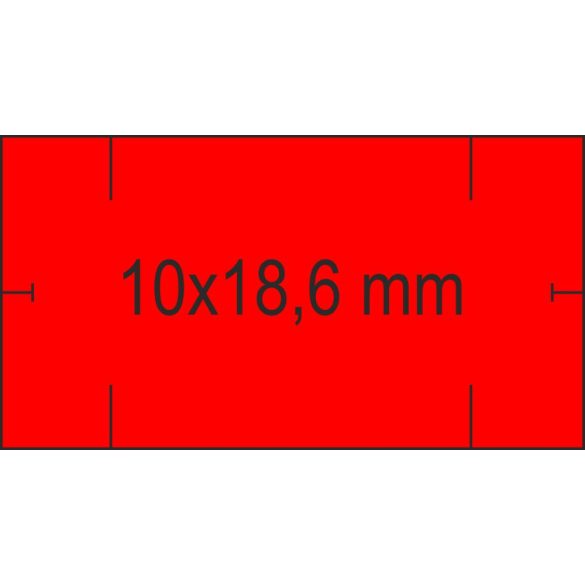 10x18,6mm FLUO piros árazószalag - eredeti AVERY Dennison