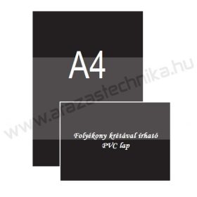   A4 fekete PVC lap (210x297mm) folyékony krétával írható - UV álló