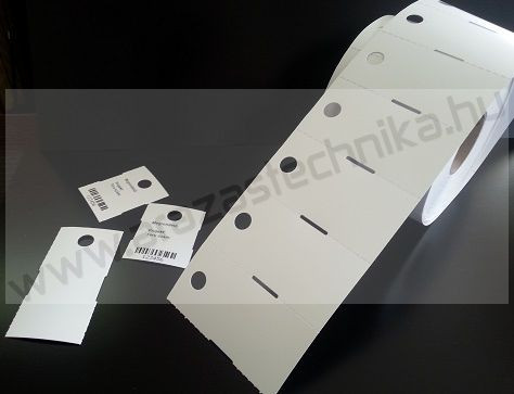 Függő etikett PVC 50x25mm - időjárásálló etikett - (10mm függesztő lyuk)