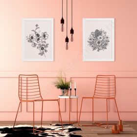   Krétatábla 40x60cm WOODY WALL - FEHÉR keret (WBW-WT-40-60)