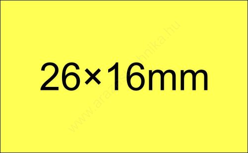 26x16mm citrom ORIGINAL árazócímke - szögletes