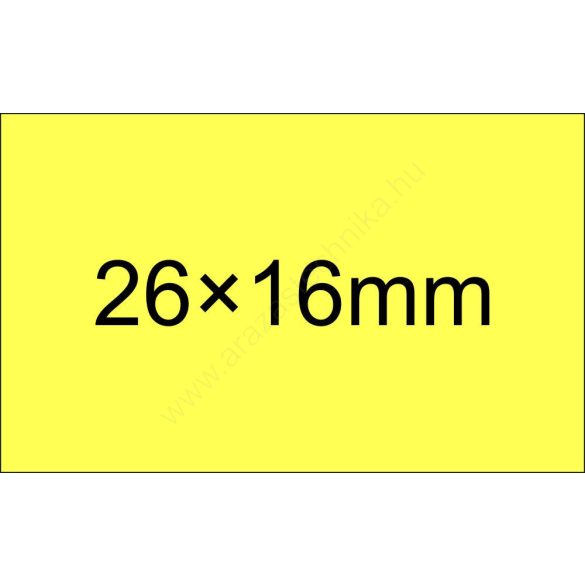 26x16mm citrom ORIGINAL árazócímke [1.000db/tek] - szögletes 