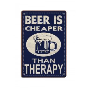 Beer is cheaper retro fémtábla