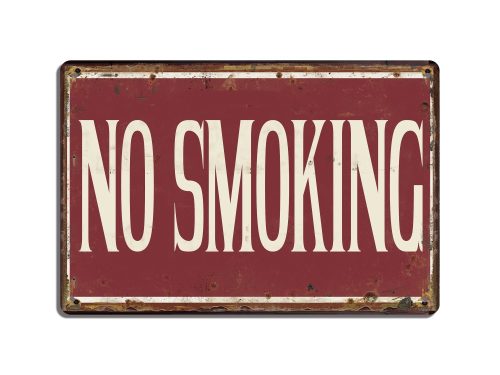 No smoking fémtábla