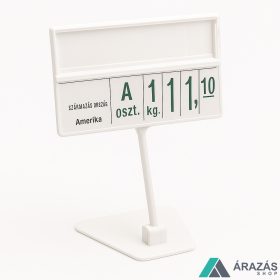 Árkazetta zöldségekhez 120x84mm fehér-zöld +talp