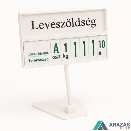 Árkazetta zöldségekhez 120x84mm fehér-zöld +talp