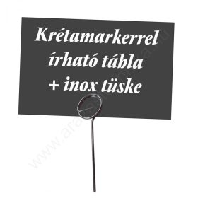 Krétás ártábla szett A7 [105x74mm] + inox TÜSKE (5 cm)