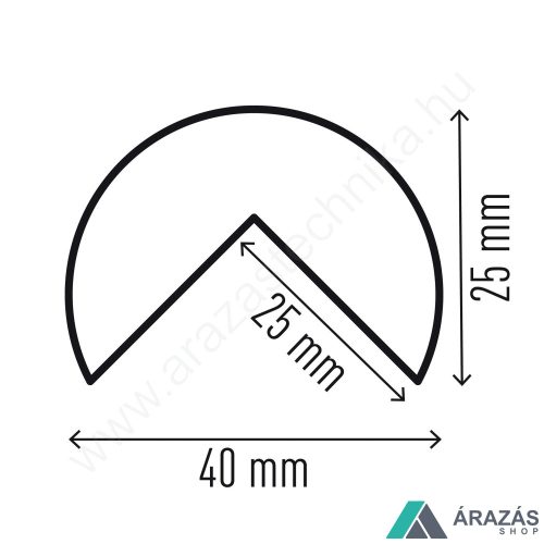 Sarokvédő profil C25R - SÁRGA/FEKETE (1100-130)