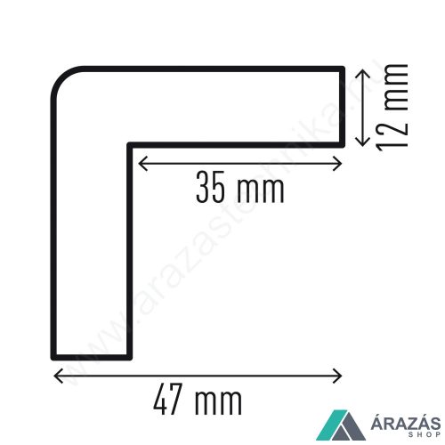 Sarokvédő profil C35 - SÁRGA/FEKETE (1102-130)