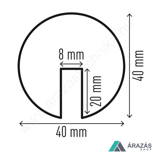 Élvédő profil E8R - SÁRGA/FEKETE (1126-130)