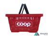 22 literes kézi bevásárló kosár - piros COOP