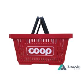 22 literes kézi bevásárló kosár - piros COOP