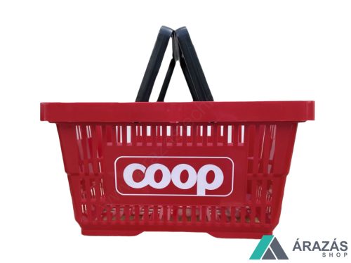 22 literes kézi bevásárló kosár - piros COOP