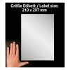 L6013-8 Avery ipari ezüst poliészter címke 210x297mm