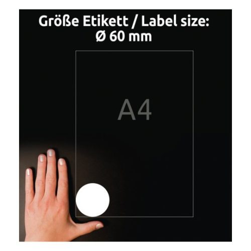 6226REV-10 Avery 60mm körcímke visszaszedhető