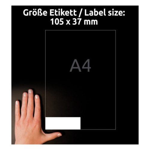 3484 Avery univerzális címke - fehér 105x37mm