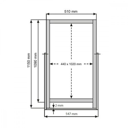 Krétás megállítótábla fehér 547 x 1150 mm