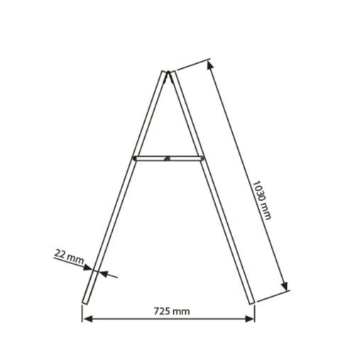 Krétás megállítótábla beltéri  860 x 725 / 1030 mm