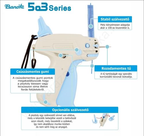 Banók szálbelövő pisztoly használata